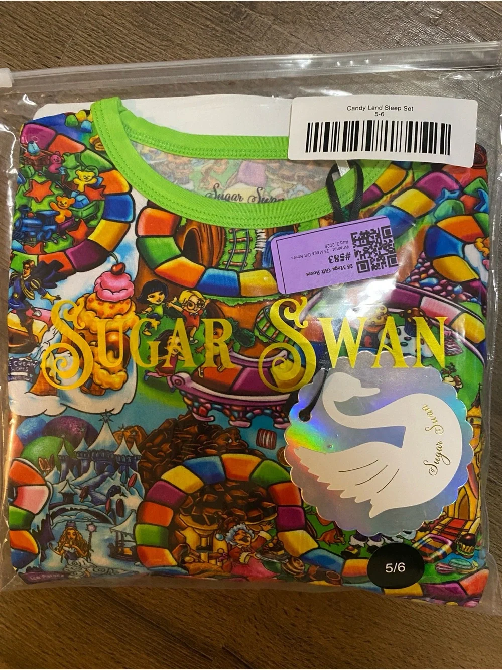 Sugar Swan Kids Candy Land bamboo pjs NWT